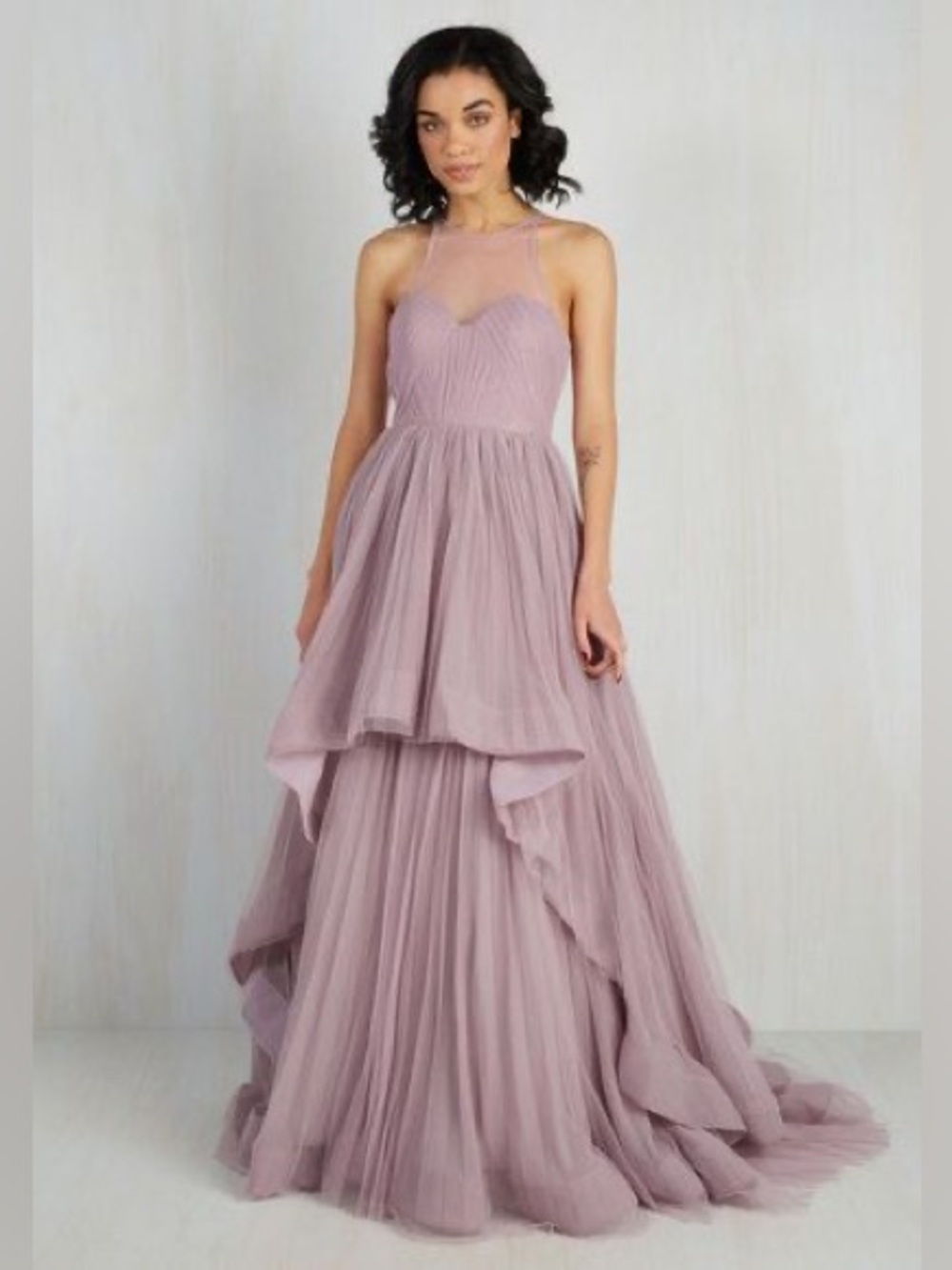 Bariano Australia Sleeveless Chiffon Long Maxi Gown Dress Prom Wedding Purple 10